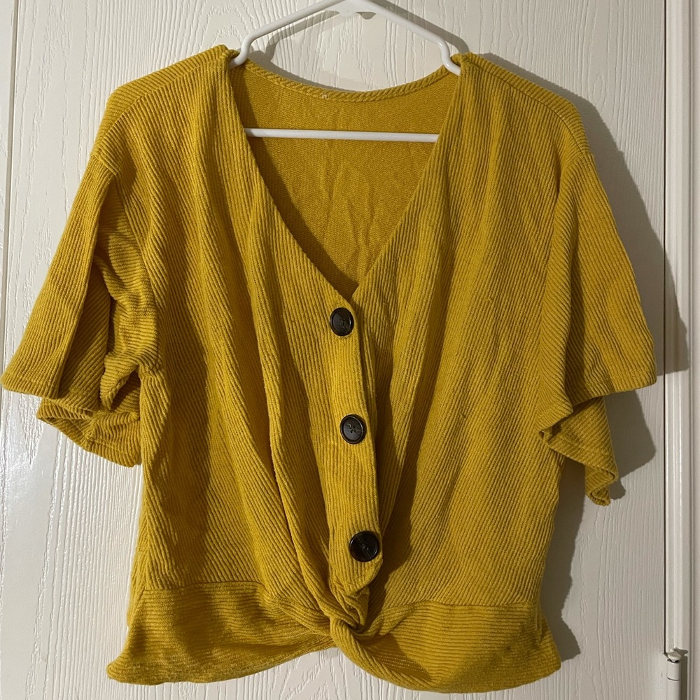 MUSTARD CROP TOP